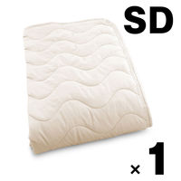 createalpha 1枚 抗菌防臭防ダニピーチスキン敷パッド セミダブル ベージュ 4582243778817ーBEー1（直送品）