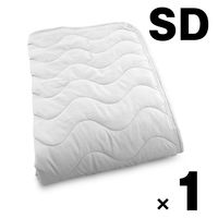 createalpha 1枚 抗菌防臭防ダニピーチスキン敷パッド セミダブル グレー 4582243778824ーGYー1（直送品）