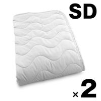 2枚 抗菌防臭防ダニピーチスキン敷パッド セミダブル グレー 4582243778824ーGYー2 1セット(2枚入)（直送品）