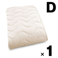 createalpha 1枚 抗菌防臭防ダニピーチスキン敷パッド ダブル ベージュ 4582243778831ーBEー1（直送品）