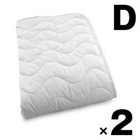 createalpha 2枚 抗菌防臭防ダニピーチスキン敷パッド ダブル グレー 4582243778848ーGYー2 1セット(2枚入)（直送品）