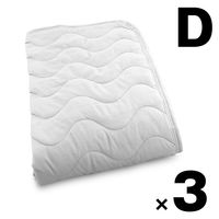 createalpha 3枚 抗菌防臭防ダニピーチスキン敷パッド ダブル グレー 4582243778848ーGYー3 1セット(3枚入)（直送品）