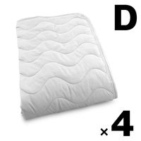 createalpha 4枚 抗菌防臭防ダニピーチスキン敷パッド ダブル ベージュ 4582243778848ーGYー4 1セット(4枚入)（直送品）