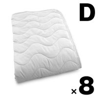 createalpha 8枚 抗菌防臭防ダニピーチスキン敷パッド ダブル ベージュ 4582243778848ーGYー8 1セット(8枚入)（直送品）