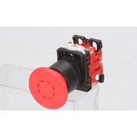 富士電機 コマンドスイッチφ22丸フレームプッシュロック大形非常停止用押しボタンスイッチ AR22V0R-02R 1個 561-0735（直送品）