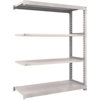 TRUSCO スチールラック M3型中量棚 1500X571XH2100 4段 連結 ネオグレー M3-7564B NG 1セット(1台)（直送品）