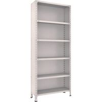 TRUSCO スチールラック 軽量棚背板・側板付 1800X300XH1500 6段 ネオグレー 56V-26 NG 1セット(1台)（直送品）