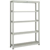 TRUSCO スチールラック M2型軽中量棚 860X300XH1200 5段 単体 ネオグレー M2-4335 NG 1セット(1台)（直送品）