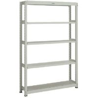 TRUSCO スチールラック M2型軽中量棚 860X450XH1200 5段 単体 ネオグレー M2-4345 NG 1セット(1台)（直送品）