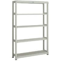 TRUSCO スチールラック M2型軽中量棚 1160X300XH1200 5段 単体 ネオグレー M2-4435 NG 1セット(1台)（直送品）