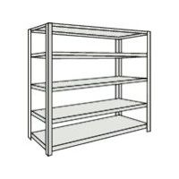 TRUSCO スチールラック M2型軽中量棚 1760X450XH1200 5段 単体 ネオグレー M2-4645 NG 1セット(1台)（直送品）