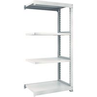 TRUSCO スチールラック M3型中量棚 900X471XH2100 4段 連結 ネオグレー M3-7354B NG 1セット(1台)（直送品）