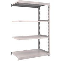 TRUSCO スチールラック M3型中量棚 1200X721XH2100 4段 連結 ネオグレー M3-7474B NG 1セット(1台)（直送品）