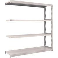 TRUSCO スチールラック M3型中量棚 1800X471XH2100 4段 連結 ネオグレー M3-7654B NG 1セット(1台)（直送品）