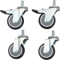 トラスコ中山 TRUSCO ラビットワゴン用キャスター75φウレタン車輪セット Z08-75PUSET 1組(4個) 390-7201（直送品）