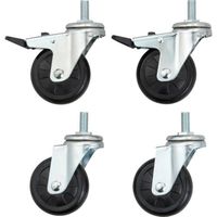 トラスコ中山 TRUSCO ラビットワゴン用キャスター75φゴム車輪セット Z08-75HRSET 1組(4個) 390-7198（直送品）