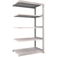 TRUSCO M3型中量棚 1200X721XH2100 5段 連結 免震樹脂ベース付 ネオグレー M3-7475BSFC NG 1台（直送品）