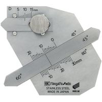 新潟精機 SK 溶接ゲージ(開先付き異形すみ肉溶接対応/開先角度60度用) WGF-60 1個 568-0137（直送品）