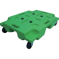 マルイチエクソム エクソム スタッキング式平台車 カサネル 4560F(グリーン) 600×450 4560F-GN 1台 674-7175（直送品）