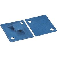 TYーRap マウントベース 金属検知器対応ポリプロピレン 4方向 明青色 タイ幅最大7.6mm 100個入り TC5347A-PDT（直送品）