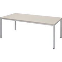 トラスコ中山 TRUSCO ミーティングテーブル W1800xD900 ホワイトナチュラル天板X白脚 MT1890NAA-W 1台（直送品）