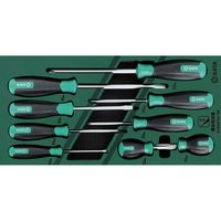 Apex Tool Group SATA ドライバー 9点 セット トレー入り 09913A 1セット 695-8219（直送品）