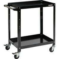 トラスコ中山 TRUSCO ツールワゴン ラビットワゴン 700×450 ハンドル付 ゴム車輪 ブラック RBW-672H BK 1台（直送品）