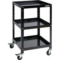 トラスコ中山 TRUSCO ツールワゴン ラビットワゴン 500×500 ゴム車輪 ブラック RBW-753 BK 1台 701-5395（直送品）