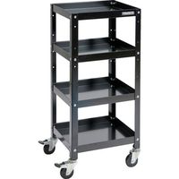 トラスコ中山 TRUSCO ツールワゴン ラビットワゴン 400×350 ゴム車輪 ブラック RBW-843 BK 1台 701-5388（直送品）