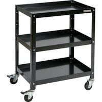 トラスコ中山 TRUSCO ツールワゴン ラビットワゴン 600×400 ゴム車輪 ブラック RBW-863 BK 1台 701-5391（直送品）