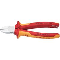 KNIPEX 絶縁電工ニッパー 1000V絶縁 落下防止 180mm 7006-180TBK 1丁 696-4285（直送品）
