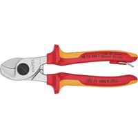 KNIPEX 絶縁ケーブルカッター 1000V絶縁 落下防止 165mm 9516-165TBK 1丁 696-4292（直送品）