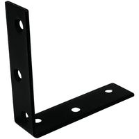 DAIDOHANT スリムサポート 金折(L型・外皿) 黒(ブラック) (a)75×(b)20×(t)2mm (1個) 00069183（直送品）