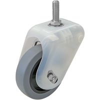 シシク 緩衝スプリングキャスター 自在 ネジ込み フルカバー付 100径 ウレタン車 SAJ-TS6-SJ-CAV-100U 1個（直送品）