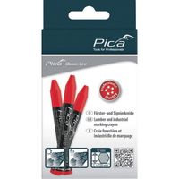 ピカコーポレイション ピカマーカー 木材・工業用クレヨン 赤 12本入り 590/40 1パック(12本) 711-6092（直送品）