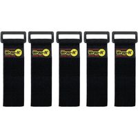 JJAAMM社 Wrap―It 配線コード用伸縮性収納ストラップ 9インチ 黒 705-09B 1セット(5個) 708-6506（直送品）