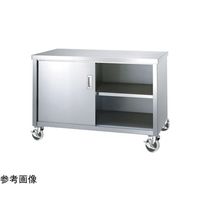 シンコー ステンレス作業台(片面扉)EーPU100シリーズ W1800×D600×H800mm E-18060-PU100 1個（直送品）