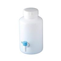 ニッコー・ハンセン レバーコック付瓶 広口丸型 5L 1ケース(36個入) 1036-04 1ケース(1個) 69-5600-66（直送品）