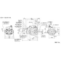 ダイキン工業 ピストンポンプ 2連ポンプ VD1-15A1R-95 1PC（直送品）