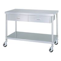 シンコー キャスター付ステンレス作業台 WDBCー15045ーU100 1台（直送品）