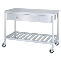 シンコー キャスター付ステンレス作業台 WDSNCー12090ーU100 1台（直送品）