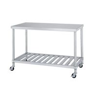 シンコー キャスター付ステンレス作業台 WSNCー18075ーU100 1台（直送品）