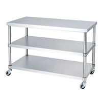 シンコー キャスター付ステンレス作業台 WB2Cー15060ーU75 1台（直送品）