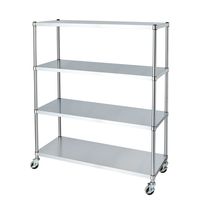 シンコー キャスター付ステンレスラック RBN4Cー15090ー1800ーU100 1台（直送品）