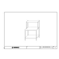 シンコー ステンレス作業台ベタ棚タイプ上棚付き仕様U1ー9030ー500ーWBー9060 U1-9030-500-WB-9060 1台（直送品）
