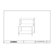 ステンレス作業台ベタ棚タイプ上棚付き仕様U1ー12035ー500ーWBー12075 U1-12035-500-WB-12075 1台（直送品）