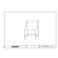 シンコー ステンレス作業台三方枠タイプ上棚付き仕様U1ー9030ー500ーWTー9060 U1-9030-500-WT-9060 1台（直送品）