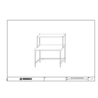 ステンレス作業台三方枠タイプ上棚付き仕様U1ー12040ー500ーWTー12090 U1-12040-500-WT-12090 1台（直送品）