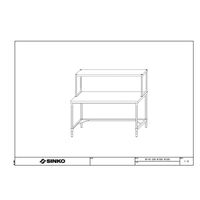 ステンレス作業台三方枠タイプ上棚付き仕様U1ー15030ー500ーWTー15060 U1-15030-500-WT-15060 1台（直送品）