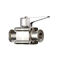 大阪サニタリー 小口径手動 2方ボールバルブ(PTFE)ヘルール式 15A 304-2BV-M-15A 1台（直送品）